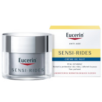 Eucerin Sensi-Rides Crème Nuit 50ml Anti-Rides Peaux Sensibles