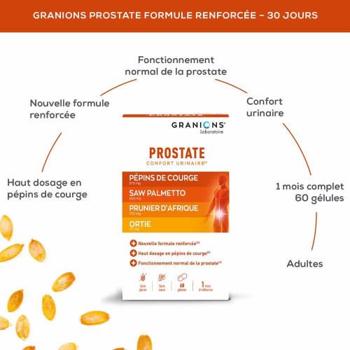 Granions Prostate 40 gélules Confort Urinaire Santé Masculine Pharma360
