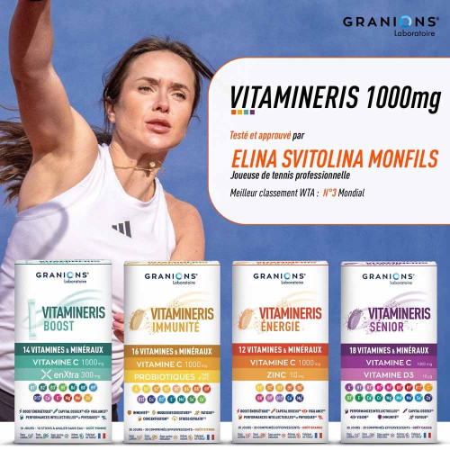 Granions Vitamineris Boost 1000mg 10 sticks Énergie naturelle Pharma360