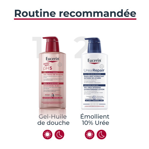 Eucerin Gel Huile Douche pH5 400ml Peau Sèche Sensible - Pharma360
