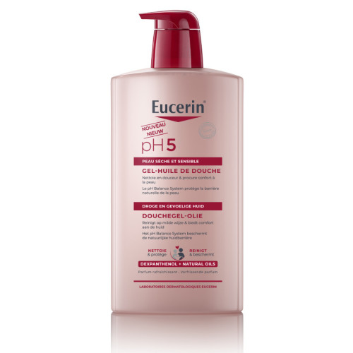 Eucerin Gel Huile Douche pH5 1L Peau Sensible Hydratée Pharma360