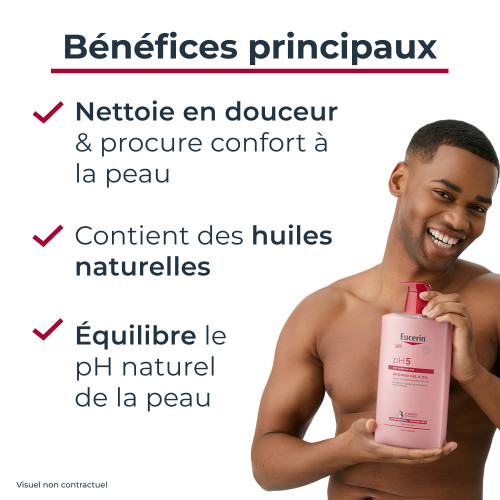 Eucerin Gel Huile Douche pH5 1L Peau Sensible Hydratée Pharma360