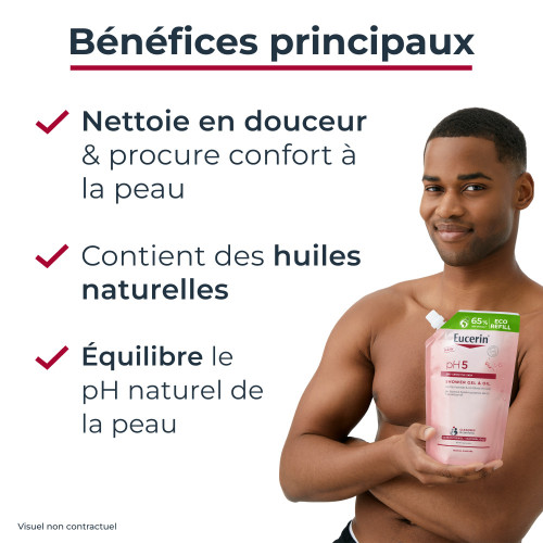Eucerin Gel Huile Douche pH5 400ml Peaux Sensibles et Sèches