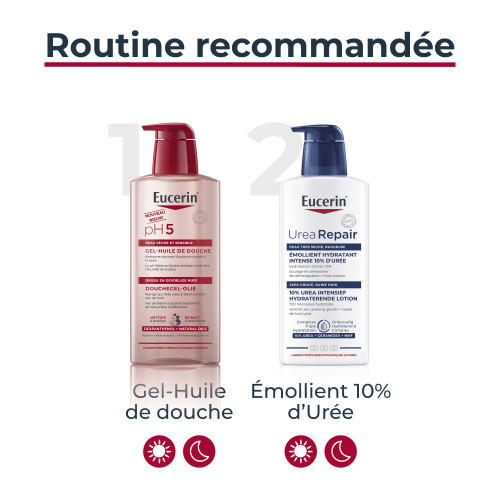 Eucerin Gel Huile Douche pH5 400ml Peaux Sensibles et Sèches