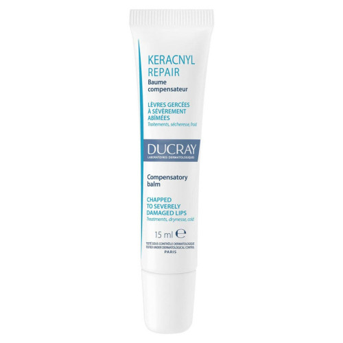 Ducray Keracnyl Repair Baume 15ml Lèvres Gercées Hydratation Durable