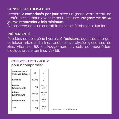 Granions Complexe Beauté Peau Cheveux Ongles 60 Comprimés Vitalité