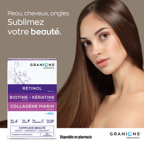 Granions Complexe Beauté Peau Cheveux Ongles 60 Comprimés Vitalité