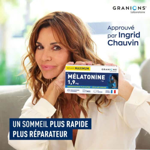Granions Mélatonine 1,9 mg 30 comprimés Sommeil rapide Pharma360