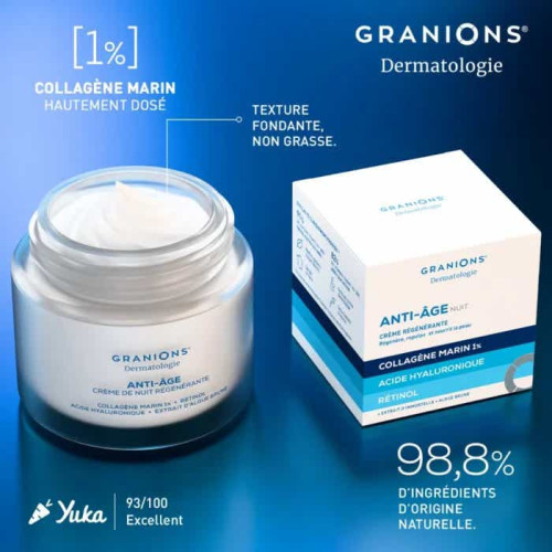 Granions Crème Régénérante Nuit 50 ml Peau Jeune et Lisse Pharma360