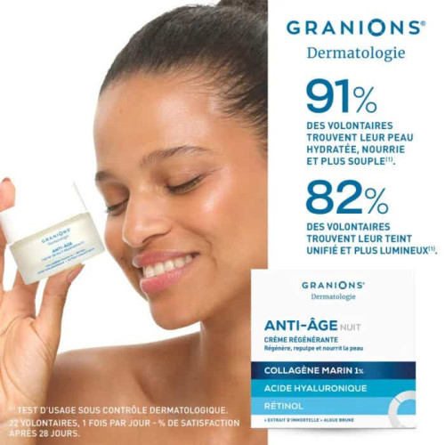 Granions Crème Régénérante Nuit 50 ml Peau Jeune et Lisse Pharma360