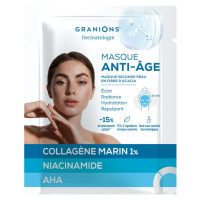 Granions Masque Éclat Seconde Peau Anti-Âge Hydratant Intense Pharma360