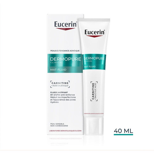 Eucerin DermoPure Fluide Matifiant 40ml - Peau Matifiée et Saine