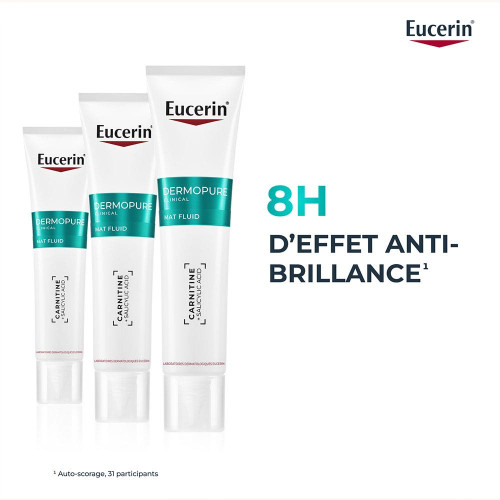 Eucerin DermoPure Fluide Matifiant 40ml - Peau Matifiée et Saine