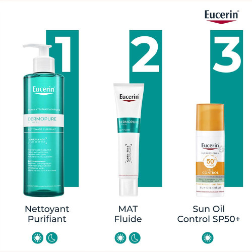 Eucerin DermoPure Fluide Matifiant 40ml - Peau Matifiée et Saine