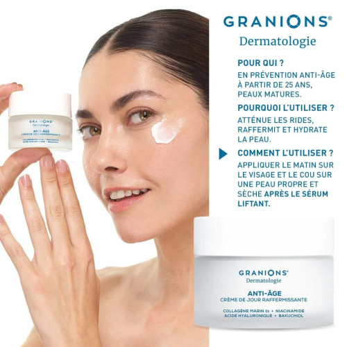Granions Crème Raffermissante Anti-Âge Jour 50ml Peau Ferme Éclatante