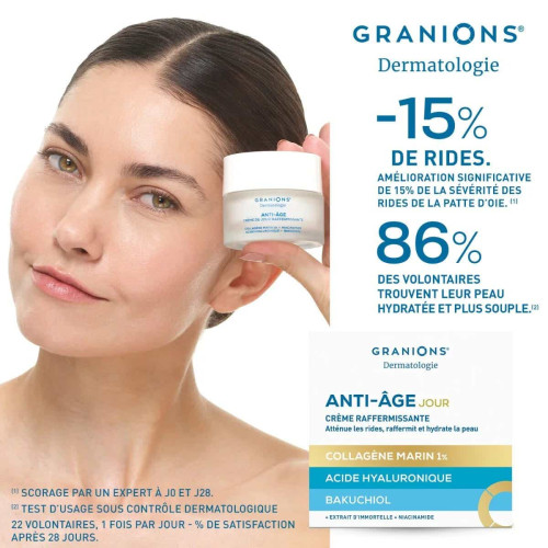 Granions Crème Raffermissante Anti-Âge Jour 50ml Peau Ferme Éclatante