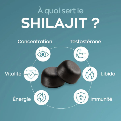 Granions Shilajit 800 mg 60 Gummies Boost Énergie Libido Mémoire