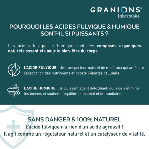 Granions Shilajit 800 mg 60 Gummies Boost Énergie Libido Mémoire