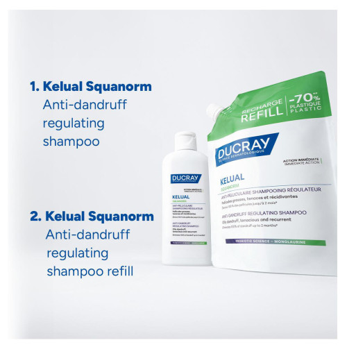 Ducray Kelual Squanorm 400ml Shampooing Antipelliculaire Efficace
