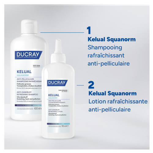 Ducray Kelual Squanorm 200 ml Shampooing Anti-Pelliculaire Fraîcheur
