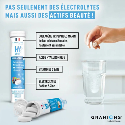 Granions HyDrop Collagène 1g 18 Comprimés Effervescents Beauté Peau