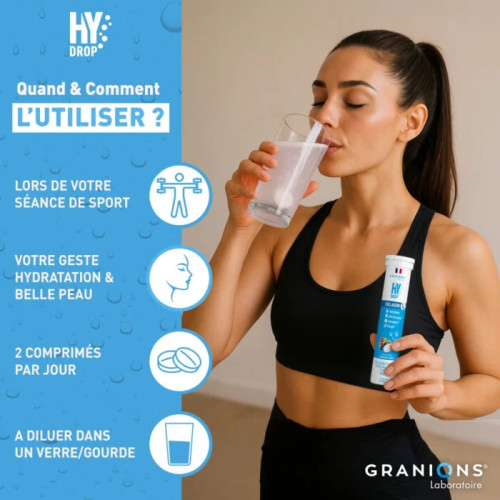 Granions HyDrop Collagène 1g 18 Comprimés Effervescents Beauté Peau