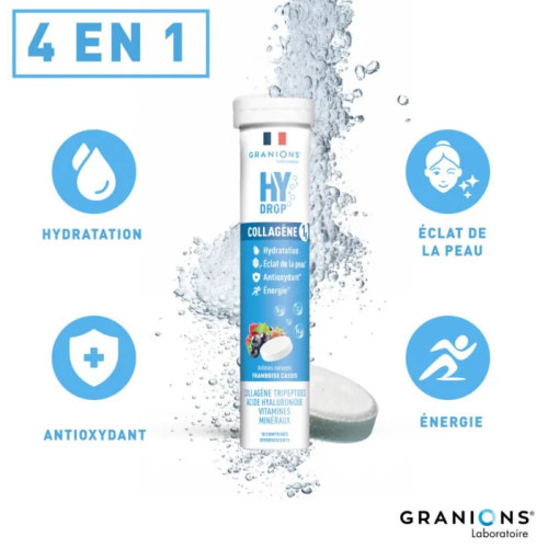 Granions HyDrop Collagène 1g 18 Comprimés Effervescents Beauté Peau