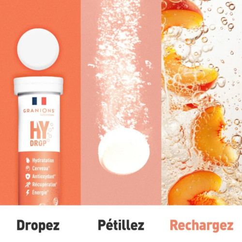 Granions HyDrop 20 Comprimés Effervescents Énergie et Hydratation