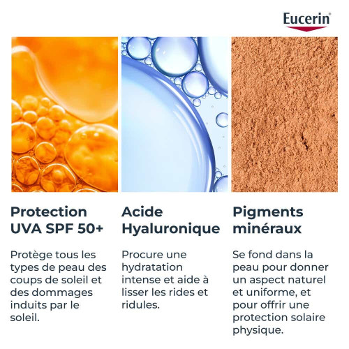 Eucerin SPF50+ : Fluide teinté léger pour peau sensible