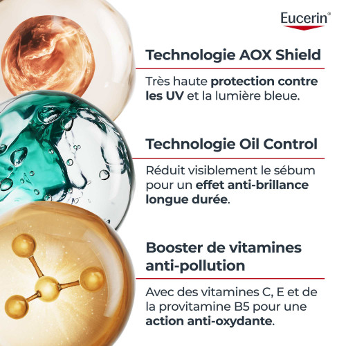 Sérum Eucerin SPF50+ - Matifiant, protection UV & peau équilibrée