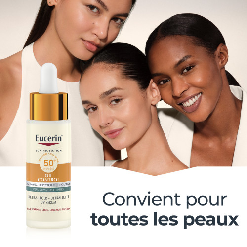 Sérum Eucerin SPF50+ - Matifiant, protection UV & peau équilibrée