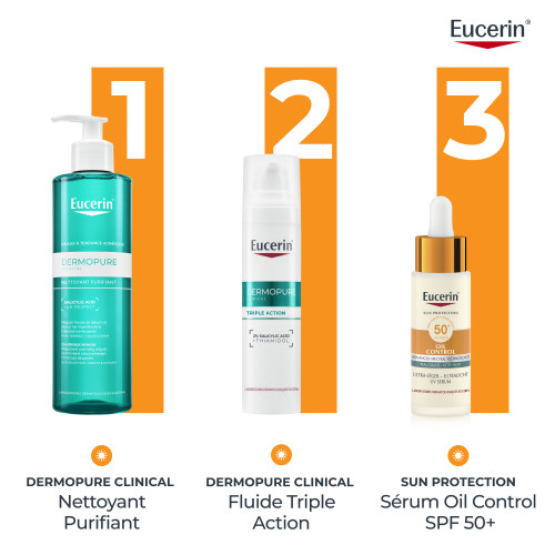 Sérum Eucerin SPF50+ - Matifiant, protection UV & peau équilibrée