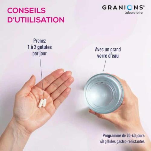 Complément ProBio GRANIONS : 40 gélules, 40M UFC pour confort intime