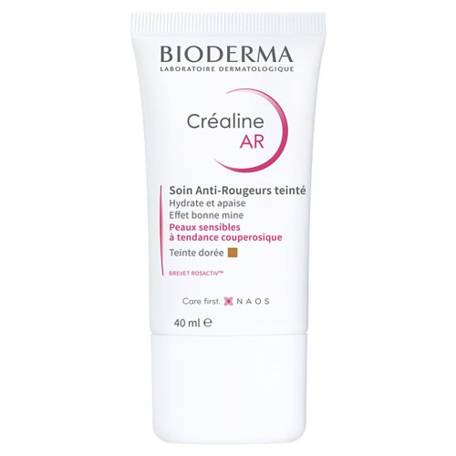 BIODERMA Créaline AR 40mL - Soin Teinté Anti-Rougeurs