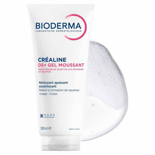 BIODERMA Créaline DS+ Gel 200mL - Apaise Rougeurs et Squames