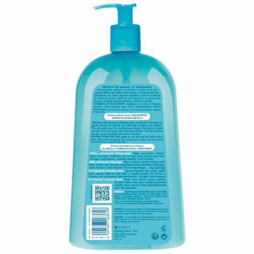 BIODERMA ABCDerm Gel Doux 1000mL - Nettoyant Bébé Haute Tolérance