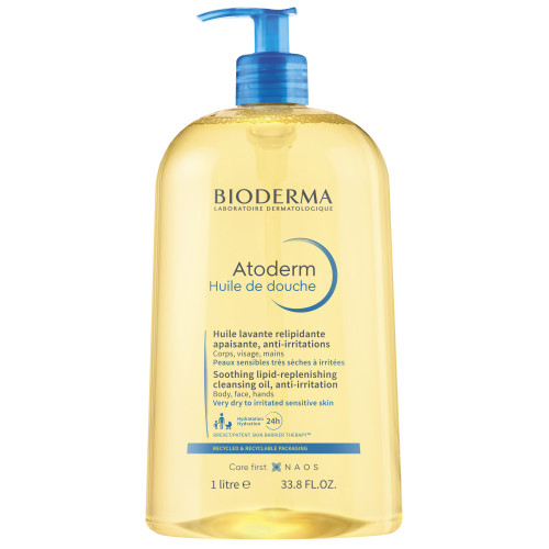 BIODERMA Atoderm Huile Douche 1000mL - Apaise et Nourrit