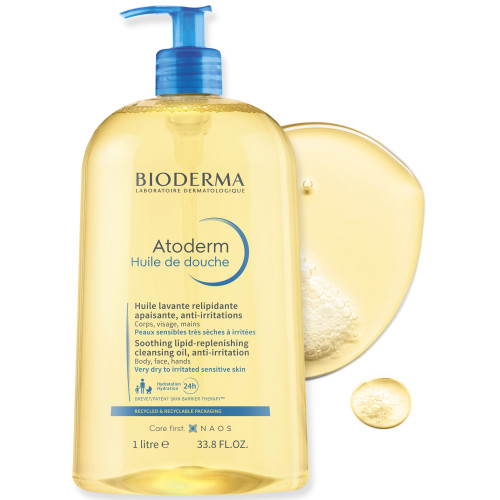 BIODERMA Atoderm Huile Douche 1000mL - Apaise et Nourrit