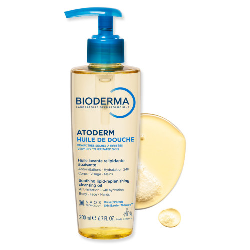 BIODERMA Atoderm Huile Douche 200mL - Hydratation Intense sur