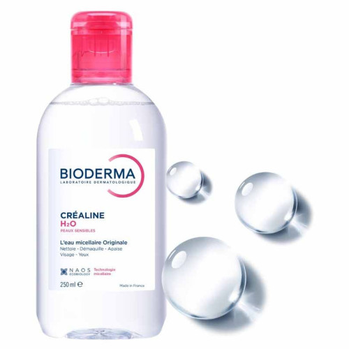BIODERMA Créaline H2O 250ml - Nettoyage doux et apaisant sur