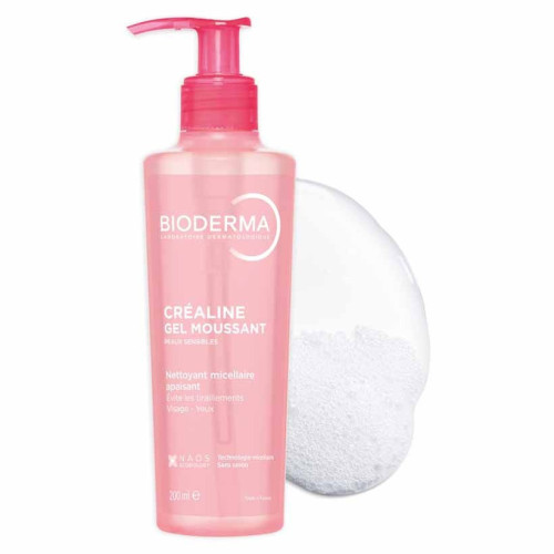 BIODERMA Créaline Gel Moussant 200ml - Nettoyage Doux et Hydratant