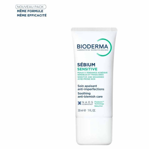 BIODERMA Sébium Sensitive 30ml - Apaisant Anti-Imperfections sur