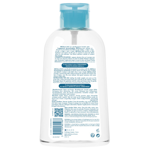 BIODERMA ABCDerm H2O 1000mL - Nettoyage Doux Bébé