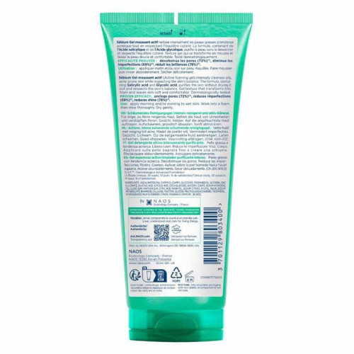 BIODERMA Sébium Gel Moussant 200ml - Peau nette et purifiée avec