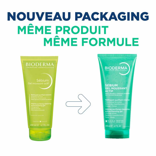 BIODERMA Sébium Gel Moussant 200ml - Peau nette et purifiée avec