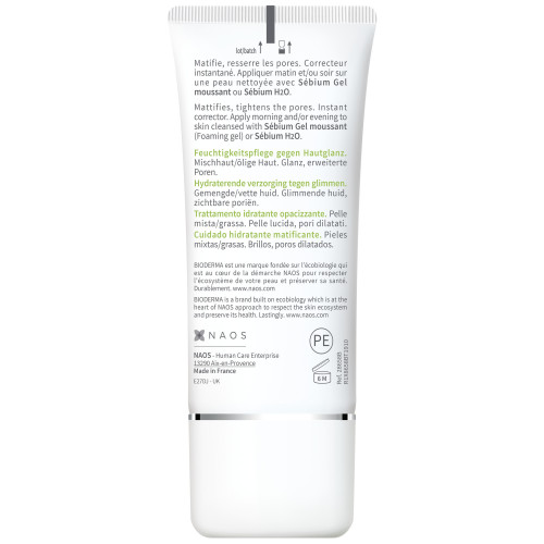BIODERMA Sébium Mat Control 30ml - Hydratant Anti-Brillance