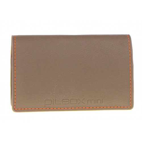 PILBOX Mini Pilulier Semainier Beige et Orange-6297 PILBOX Mini Pilulier Semainier Beige et Orange-6297