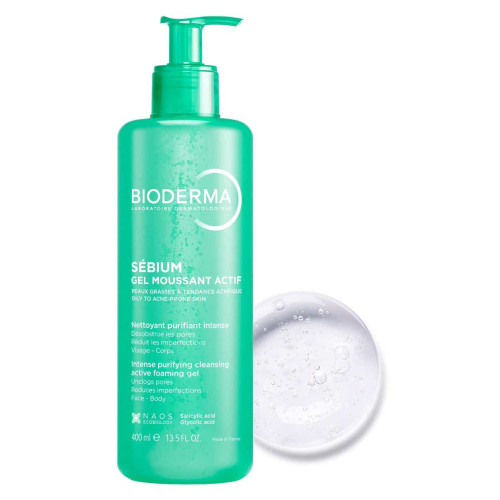 Bioderma Sébium Gel Moussant Actif 400ml Peau Nette et Fraîche