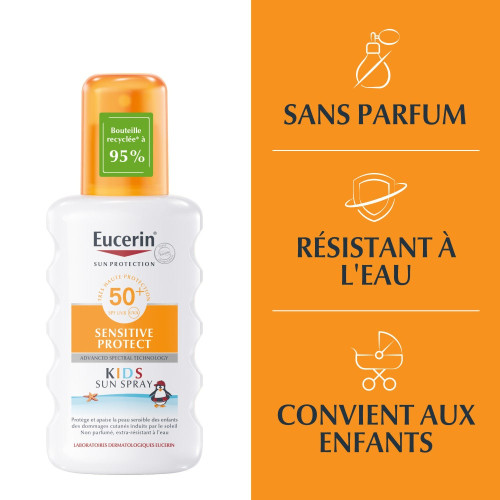 Eucerin Sun Spray Kids SPF50+ 200ml - Protection UV et Hydratation