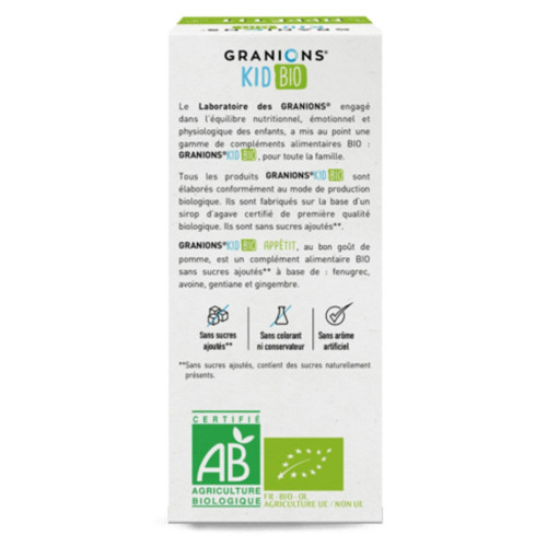 Granions Kids Bio 125ml - Stimule Appétit Enfants, Bio,